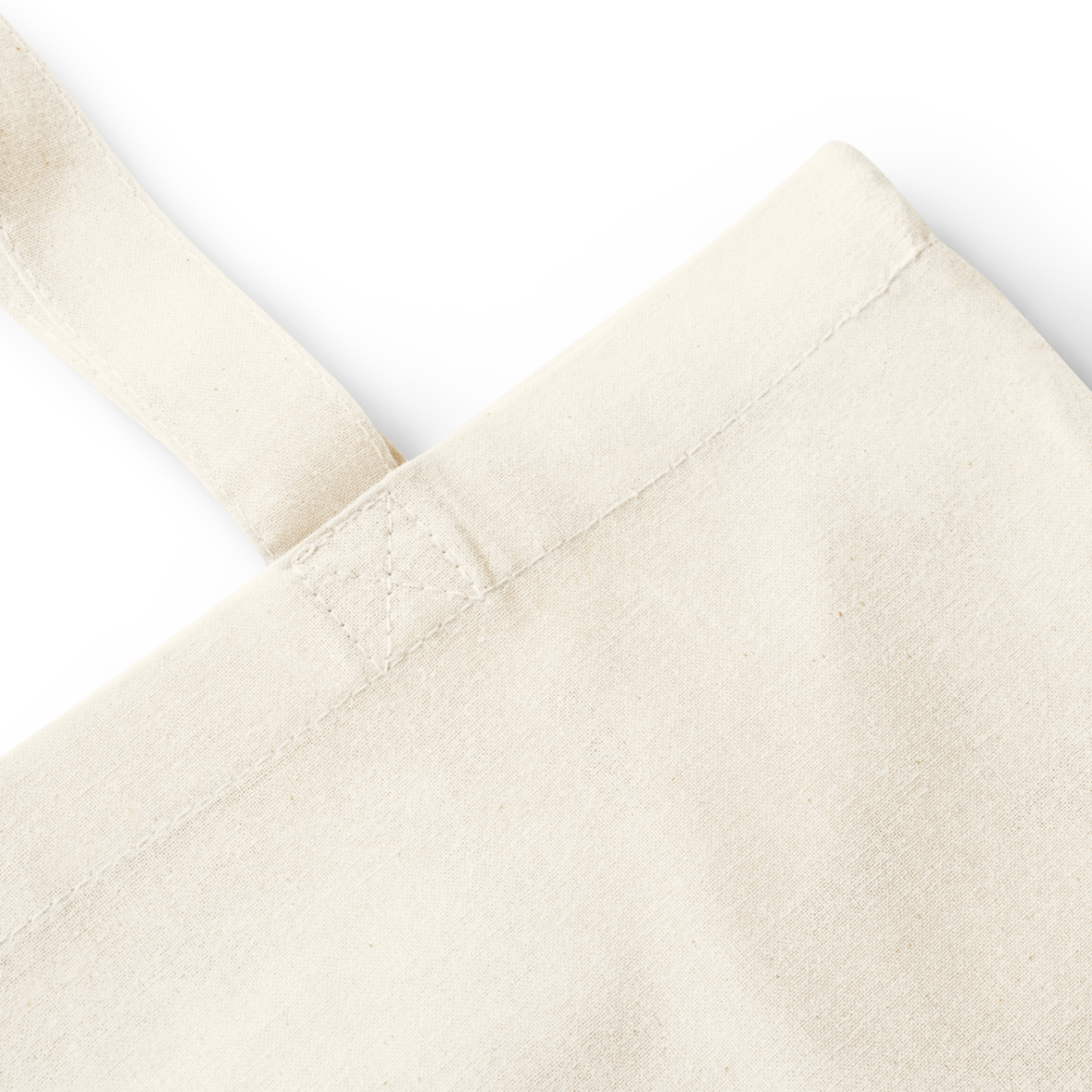Elephant Tote — Natural — Detail — heavyweight cotton weave and stitching.