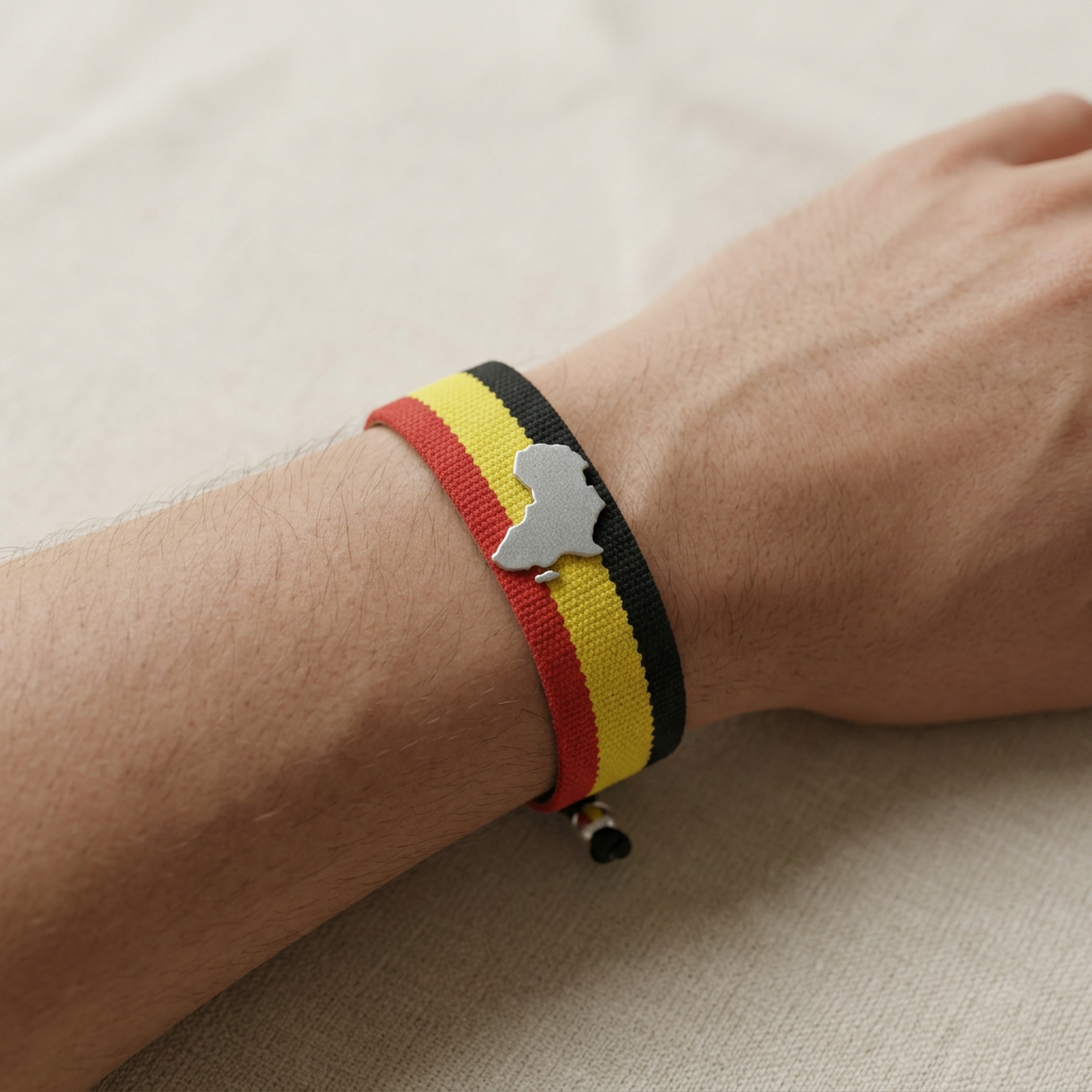 Uganda Bracelet — Worn on wrist — showing scale and fit.