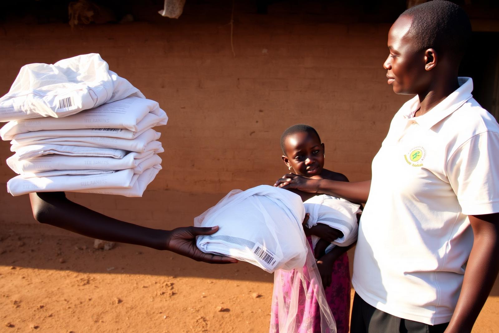 Nets distributed to mothers with newborns — the highest-risk group.